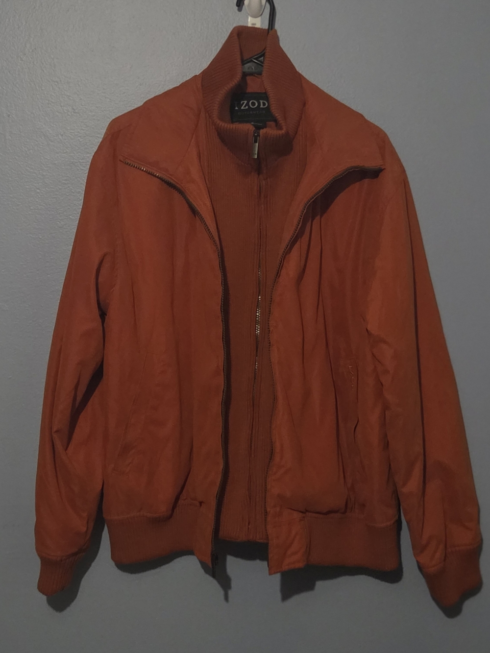 IZOD Men's Orange Bomber Jacket